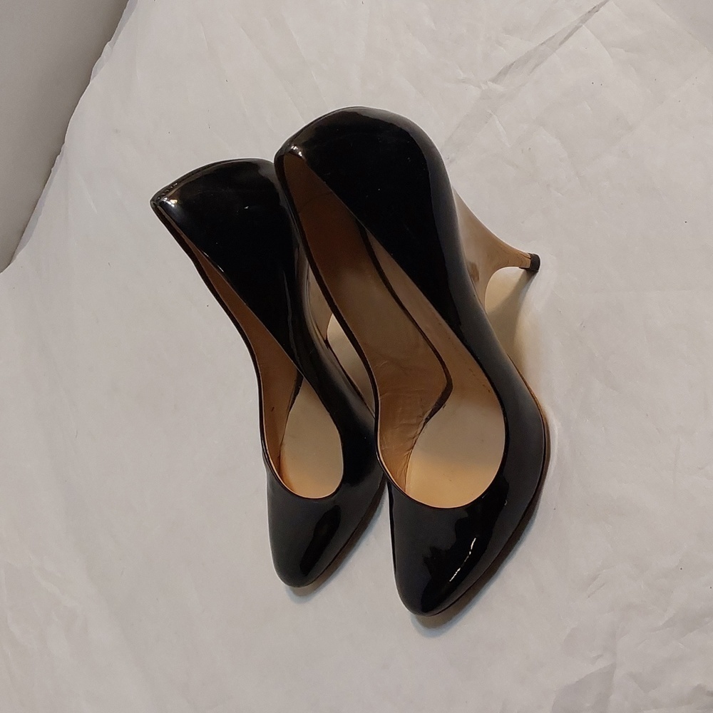 Giuseppe ZANOTTI PATTENT LEATHER WOODEN HEEL SHOES SIZE‎  37